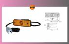 LED FLATPOINT oranž.24V/1,3W+držák,kabel 