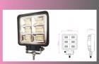 reflektor prac.LED-9-33V-hranaté+kabel /48 SMD čipů/-AKCE 