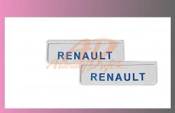zástěra kola RENAULT 600x180-pár-přední-bílá-modré písmo 