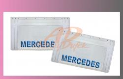 zástěra kola MERCEDES 640x360-pár--bílá--modré písmo 