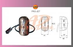 LED-PRO-JET-červ./bílý-12/24V+kabel+nácv 