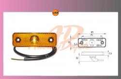 světlo LED-oranž-24V +0,5m kabel 