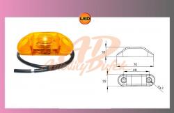 LED-PRO-CAN-světlo oranž.24V +0,5m kabel 
