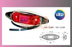 LED-PRO-CAN-světlo červené,12V+0,5m kabel 