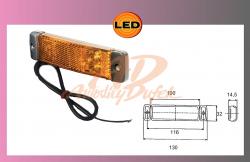 světlo LED oranž.12/24V +kabel 0,5m 