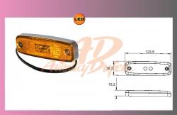 světlo LED-oranž.12/24V +kabel 0,5m 