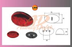 LED-MONOPOINT I,červené,12/24V-chrom 