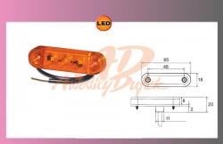 LED-PRO-SLIM-oranž.24V/0,8W +0,5m kabel 