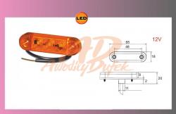 LED-PRO-SLIM-oranž.12V/0,8W +0,5m kabel 