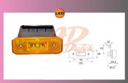 světlo LED-oranž.24V/0,55w+kabel+držák 