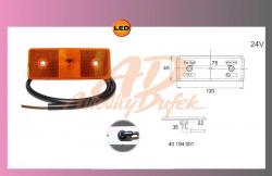 světlo LED-oranž.MB ACTROS 24V +kabel 