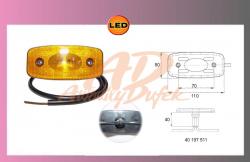 světlo LED oranž. 24V+kabel 0.5m 