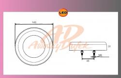 lampa zadní LED-PRO-RING-12/24V  - 2